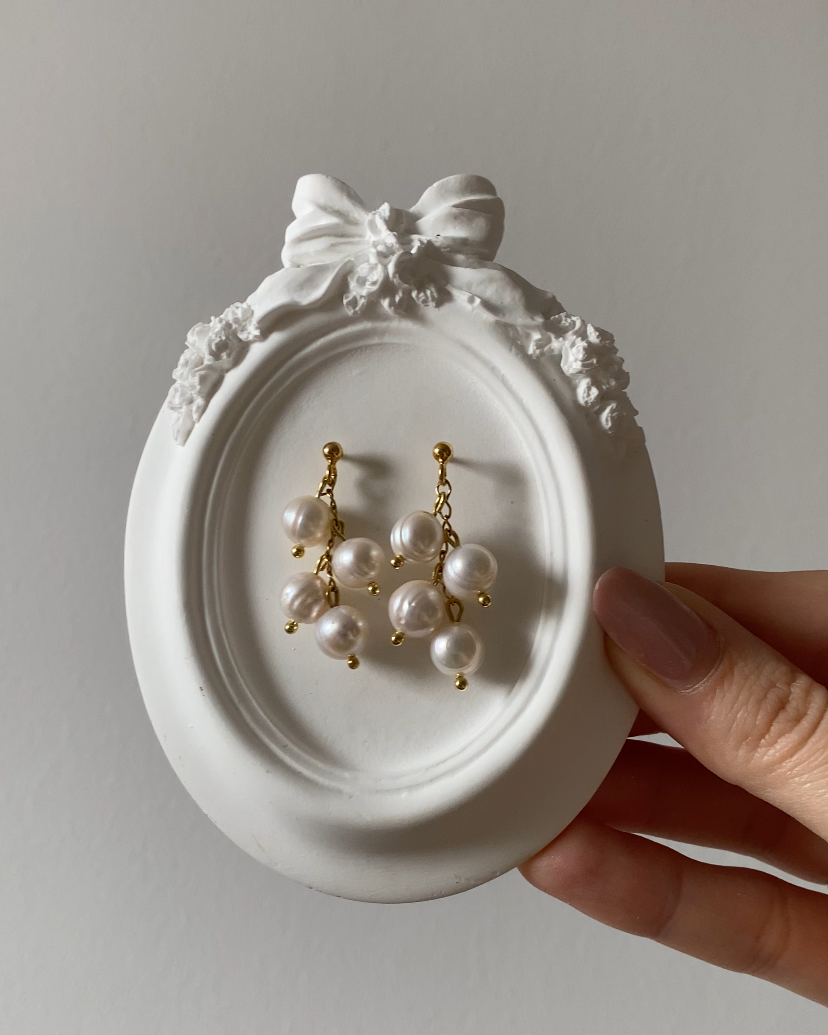 Kolczyki Pearl Cluster