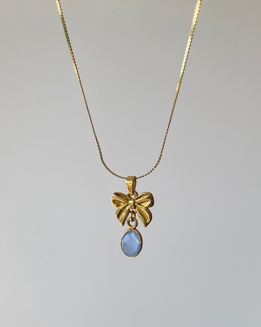 Naszyjnik Cinderella z chalcedonem niebieskim