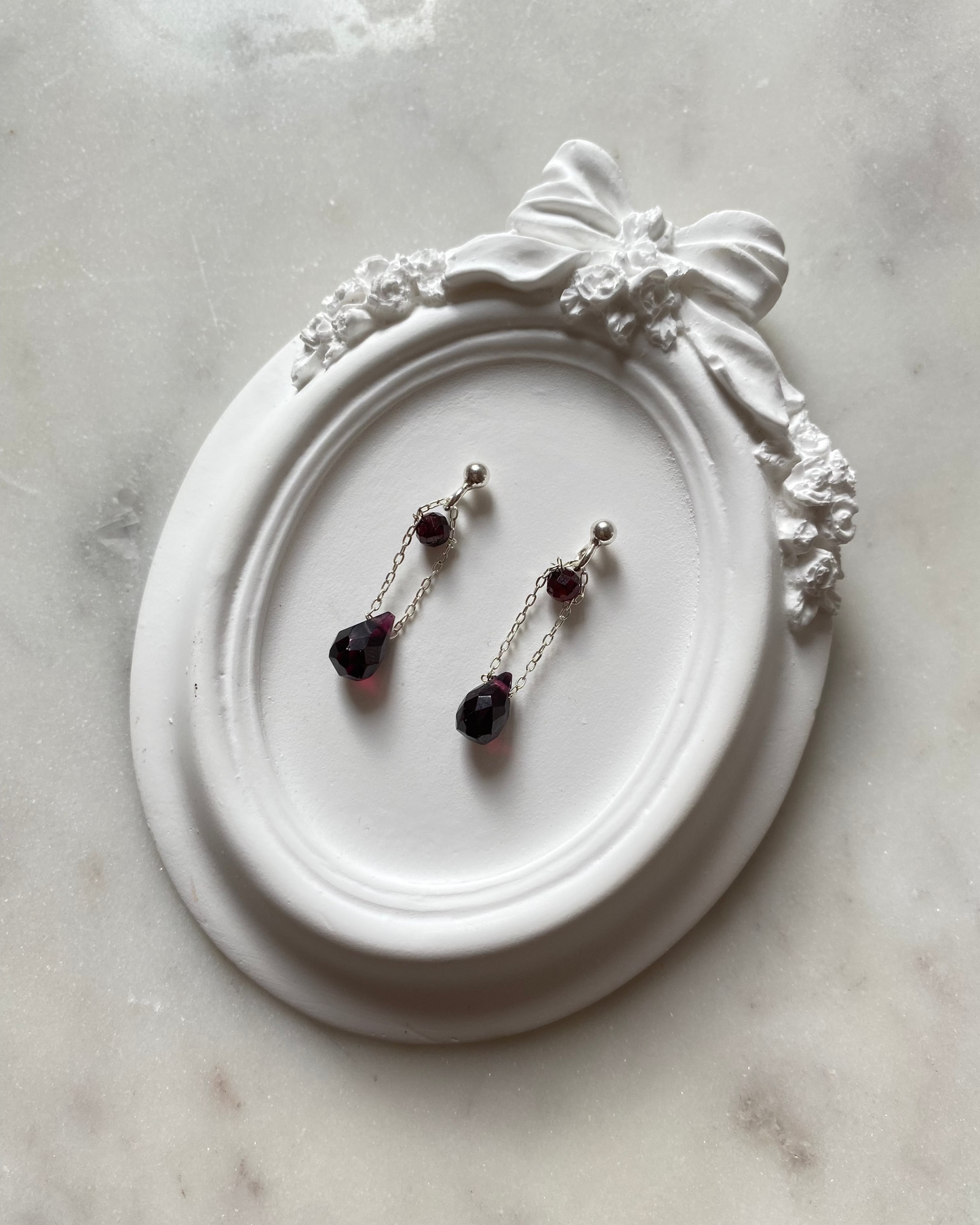 Kolczyki Garnet Teardrop II