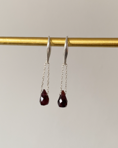 Kolczyki Garnet Teardrop I
