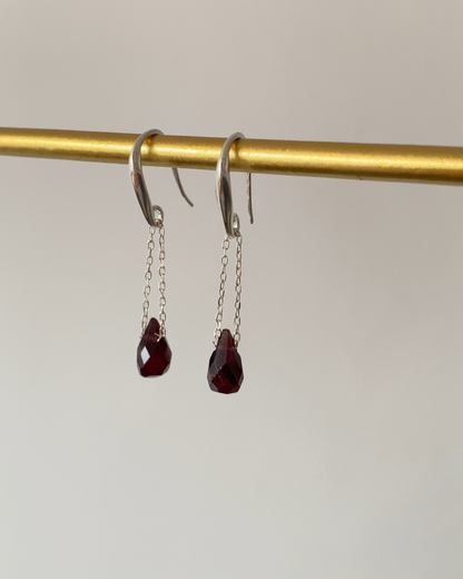 Kolczyki Garnet Teardrop I