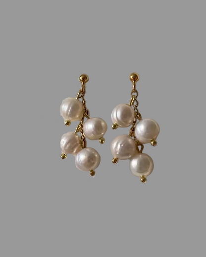 Kolczyki Pearl Cluster