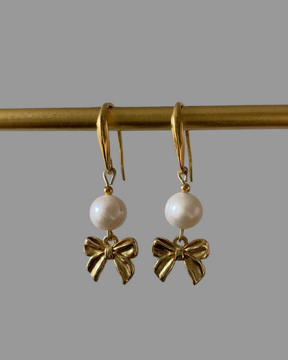 Kolczyki Pearl Bow