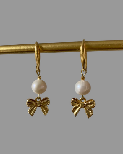 Kolczyki Pearl Bow